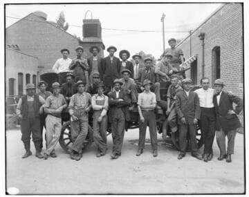 A group portrait of the E.D.S. gang in Pomona