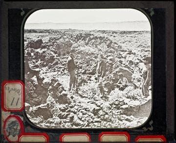 U.S. Army soldiers in the lava beds