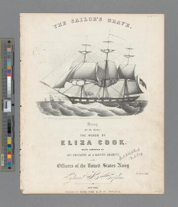 The sailor's grave : song for the guitar / the words by Eliza Cook music composed by and dedicated as a parting memento to the officers of the United States Navy by Edward A. Hopkins