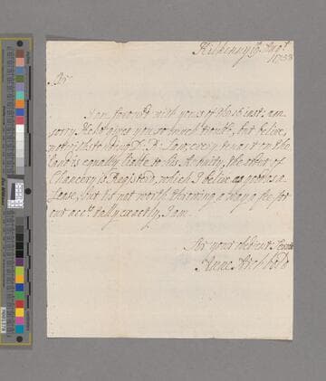 Archbold, Anne. Letter to Richard Shackleton
