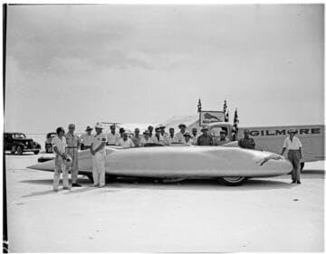John Cobb, land speed record, Bonneville Salt Flats, Utah. 1939