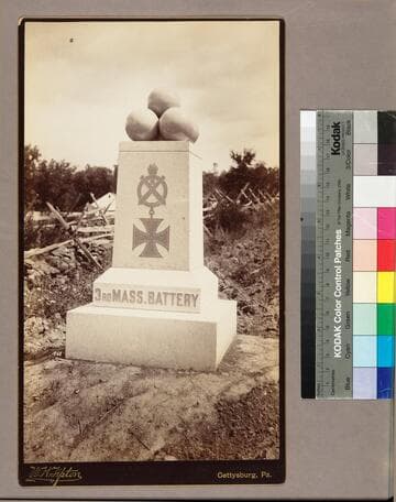 Monument honoring the 3rd Massachusetts Artillery