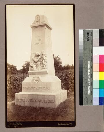 Monument honoring the 55th Ohio Infantry, 2nd Brigade, 2nd Division, 11th Corps