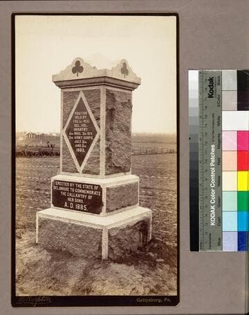 Monument honoring the 1st Delaware Infantry, 2nd Brigade, 3rd Division, 2nd Corps