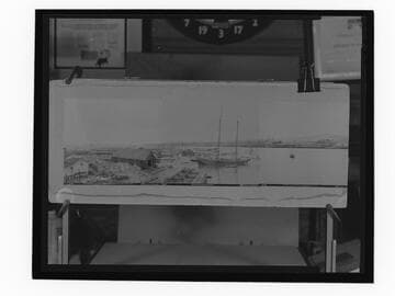 San Pedro Harbor and Dead Man's Island panorama