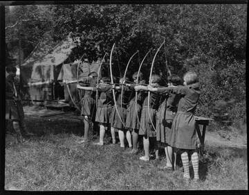 Archery at Santa Monica Girl Scout camp