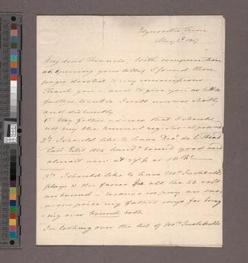 Edgeworth, Maria. Letter to Sir Francis Beaufort