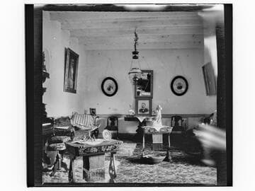 Unidentified house interior with Asian-style furniture