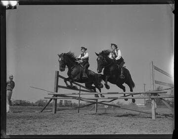 Santa Monica Lancerettes jumping horses