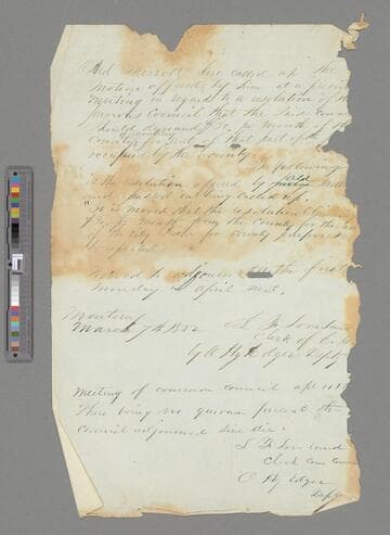 Monterey March 7th 1852