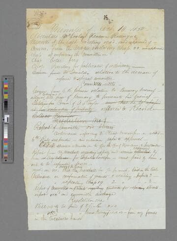 Minutes of Oct. 10, 1850