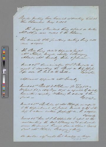 Meeting Minutes May 2, 1853