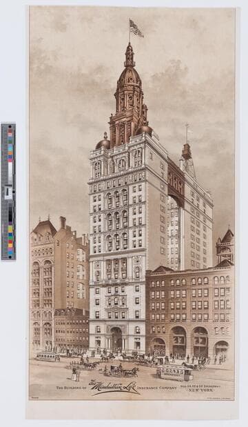 The building of the Manhattan Life Insurance Company