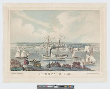 Detroit in 1820, : with view of “Walk-In-The-Water.”