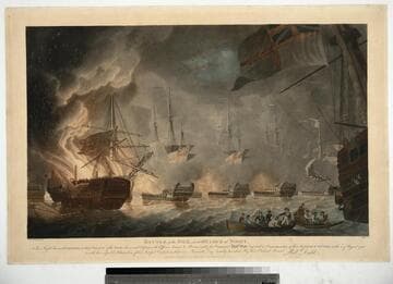 Battle of the Nile, at 10 o'clock at night