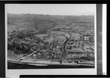 Aerial view of Santa Monica Canyon