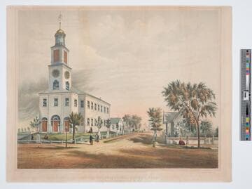 The old Congregational Church, Saco. : Built 1803-Ded 1806-Burnt July 8th 1860