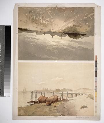 Approaching storm. ; Old boat landing