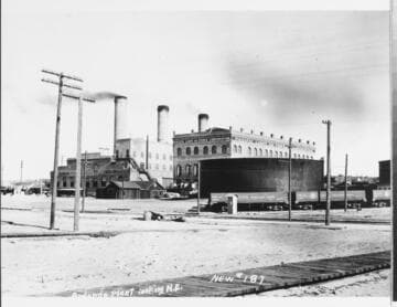 The principal steam power plant for Henry Huntington's Pacific Light and Power (PL&P) system was at Redondo Beach