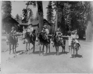 Summertime trips to the Huntington Lake Lodge also included burro rides for young children