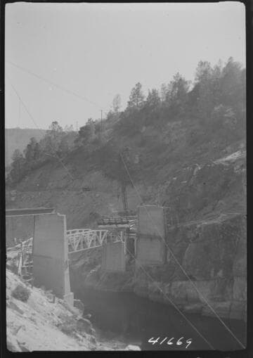 Big Creek Powerhouse #4 - Italian Bar Bridge construction