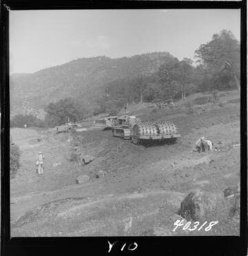 Big Creek Powerhouse #3 - Progress picture showing excavating for house sites 20