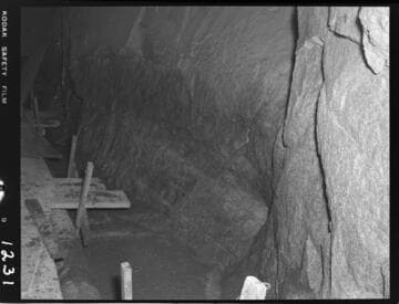 Big Creek - Mammoth Pool - Sand blasted diversion tunnel wall