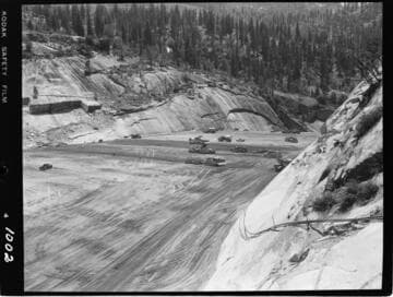 Big Creek - Mammoth Pool - General view of fill operation