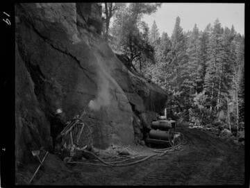 Big Creek - Mammoth Pool - Dam access road construction