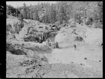 Big Creek - Mammoth Pool - Bypass inlet channel prior to blasting
