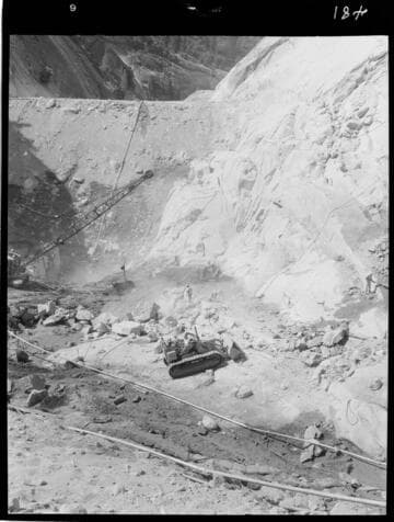 Big Creek - Mammoth Pool - General view of cutoff excavation