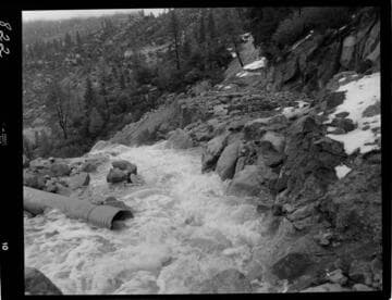 Big Creek - Mammoth Pool - Daulton Creek, and Daulton Creek Road after storm
