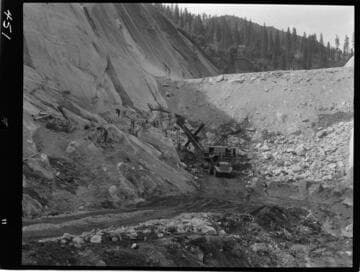 Big Creek - Mammoth Pool - Excavation of cutoff trench
