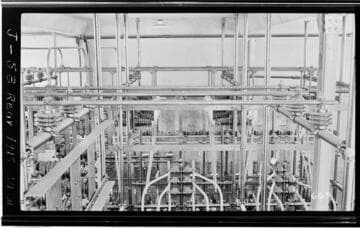 The back of the switchboard at Exeter Substation