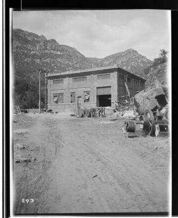 View of the power house at Kaweah #3 Hydro Plant