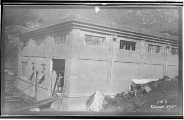 The exterior of Kaweah #3 Power House while under construction