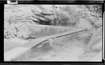 Marble Fork headworks at Kaweah #3 Hydro Plants