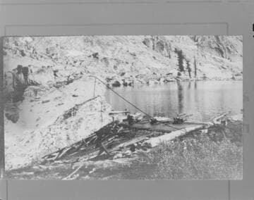 The spillway at Monarch Lake at Mineral King