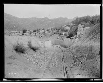 The main conduit of Kaweah #3 Hydro Plant during construction
