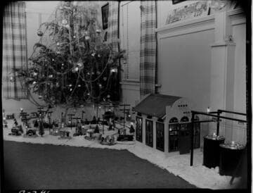 Miniature village & substation model built by  Glenn Patterson (Accounting Dept