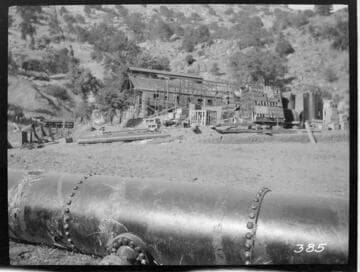 The power house of Tule Plant while under construction