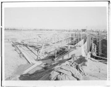 Etiwanda Steam Station - Circulating Water Flume transition, and screenwell