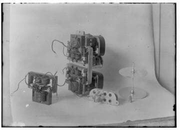 Internal mechanism of a small meter or transformer. No number originally assigned by Cal. Electric and
