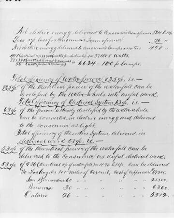 Engineer A. W. Decker's handwritten notes were printed as a prospectus for the San Antonio Light and Power Company