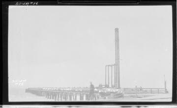Redondo Wharf with fuel pipeline to R