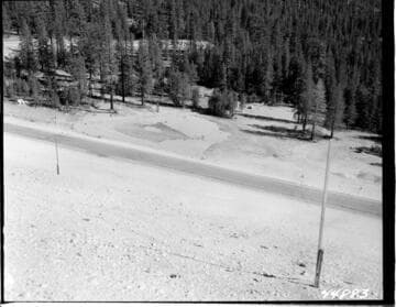 Big Creek, Vermilion Dam - Looking down on former damp area adjacent to downstream toe of dam between Stations 29+50 and 33+00
