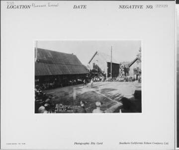 Big Creek, Florence Lake Dam - Ball game at Camp 62 Big Creek