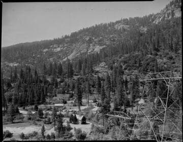 Aerial of the town of Big Creek