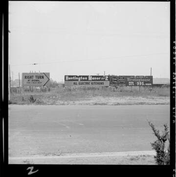 Signs for housing developments under construction