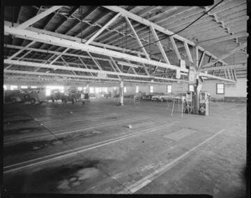 Garage floor interior for a large building